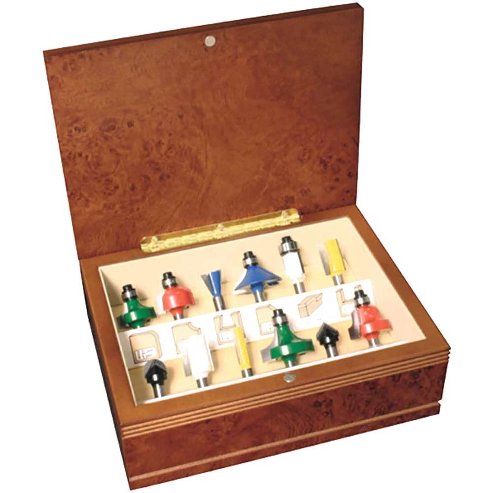 Makita 12 Piece 1/4" Router Bit Set - Image 1