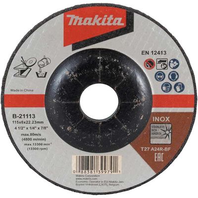 Makita A24R Long Life Metal Depressed Grinding Disc 115mm