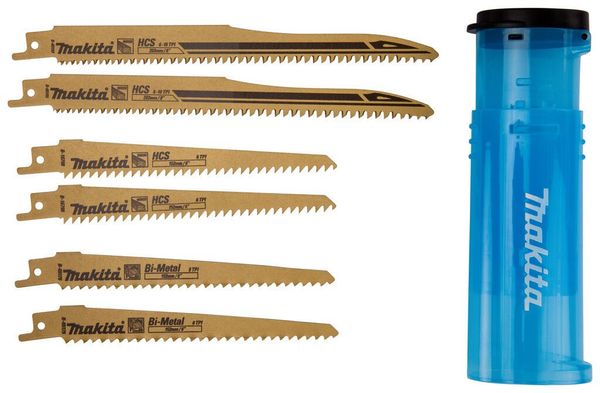 Makita 6 Piece Wood Cutting Reciprocating Sabre Saw Blade Set