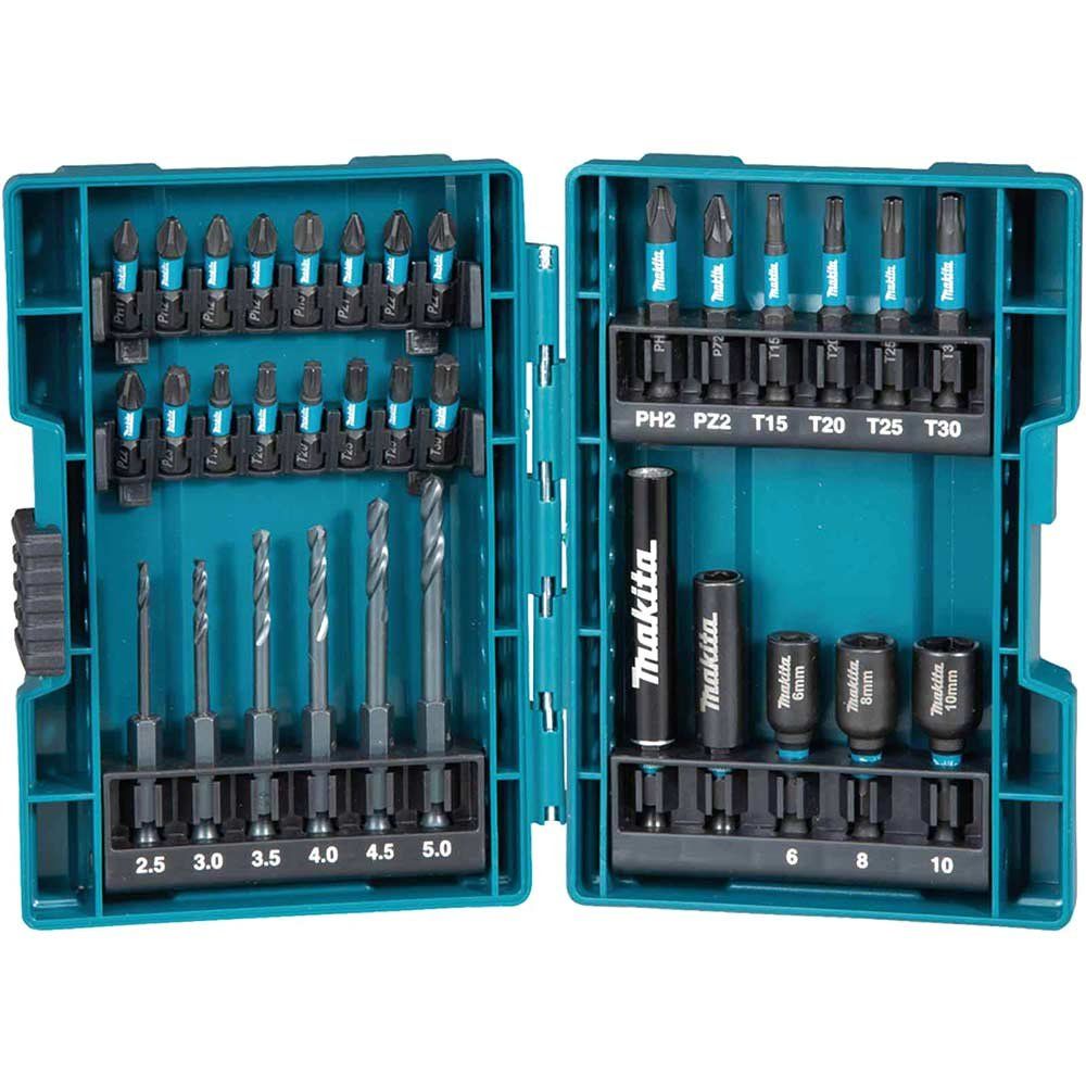 Makita 33 Piece Impact Black Screwdriver Bit Set - Image 1