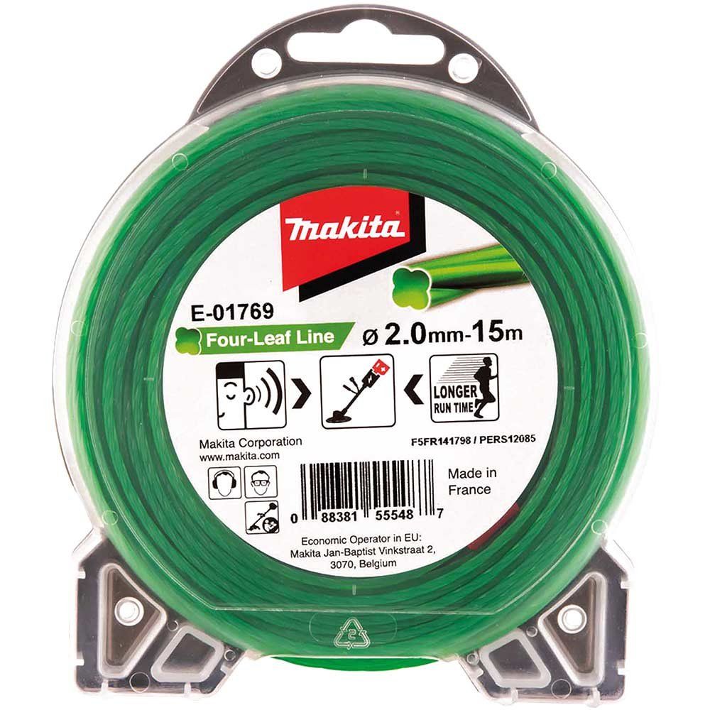 Makita Four Leaf Nylon Grass Trimmer Cord 2mm 15m - Image 1