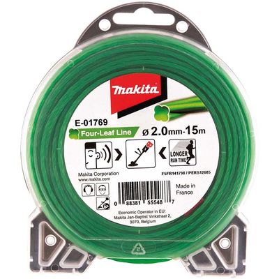 Makita Four Leaf Nylon Grass Trimmer Cord 2mm 15m