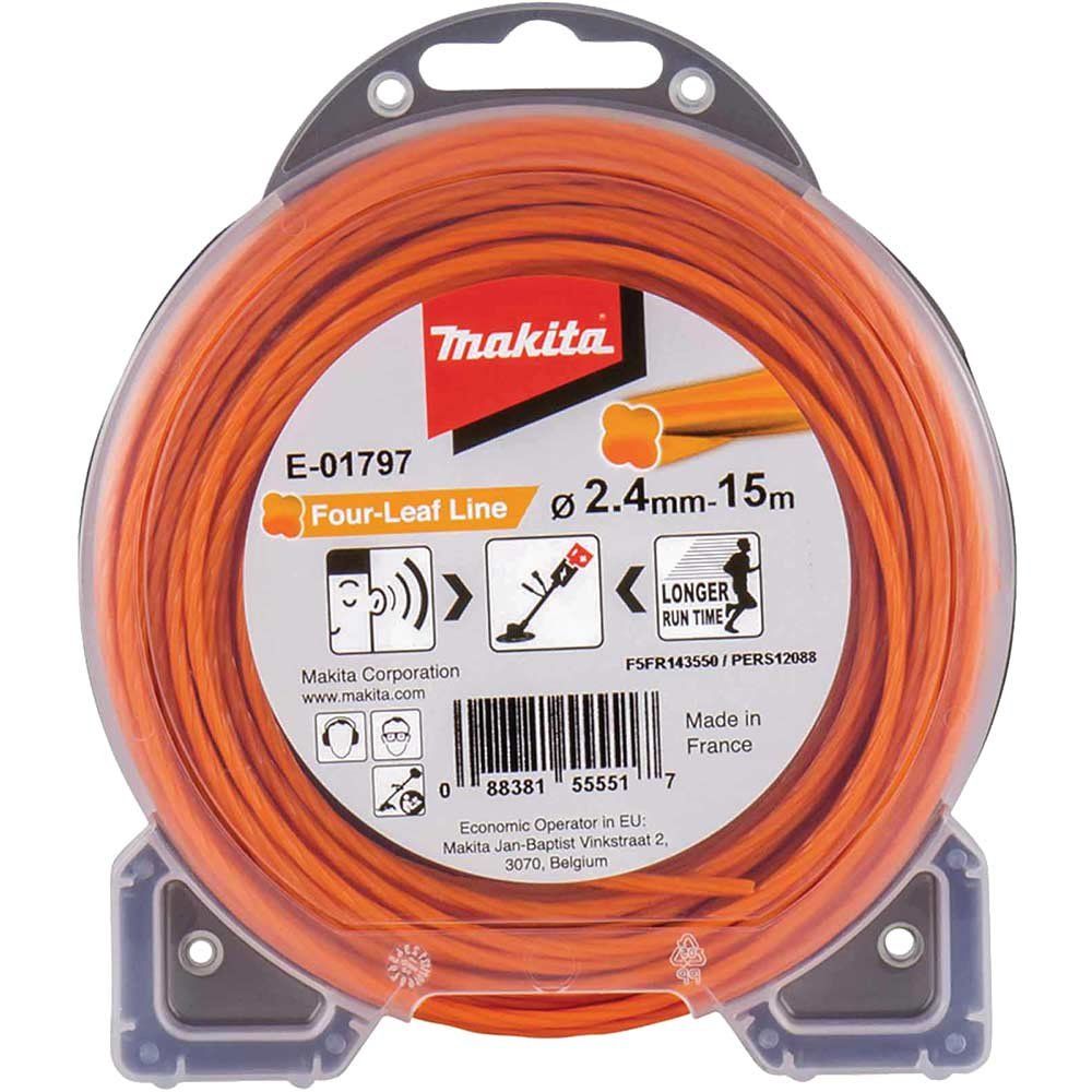 Makita Four Leaf Nylon Grass Trimmer Cord 2.4mm 15m - Image 1