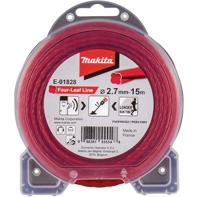 Makita Four Leaf Nylon Grass Trimmer Cord 2.7mm 15m