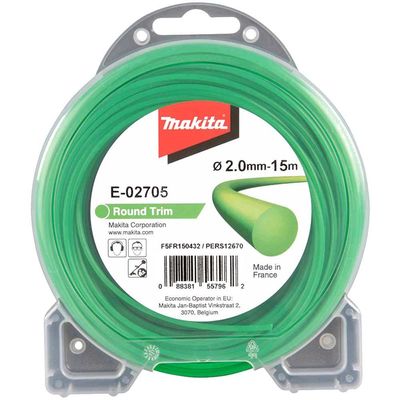 Makita Green Nylon Round Grass Trimmer Line 2mm 15m
