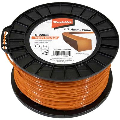 Makita Square Trim Plus Orange Grass Trimmer Line 2.4mm 206m