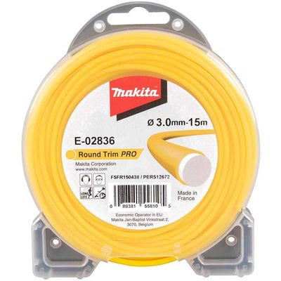 Makita Heavy Duty Trim Pro Yellow Grass Trimmer Line 3mm 15m