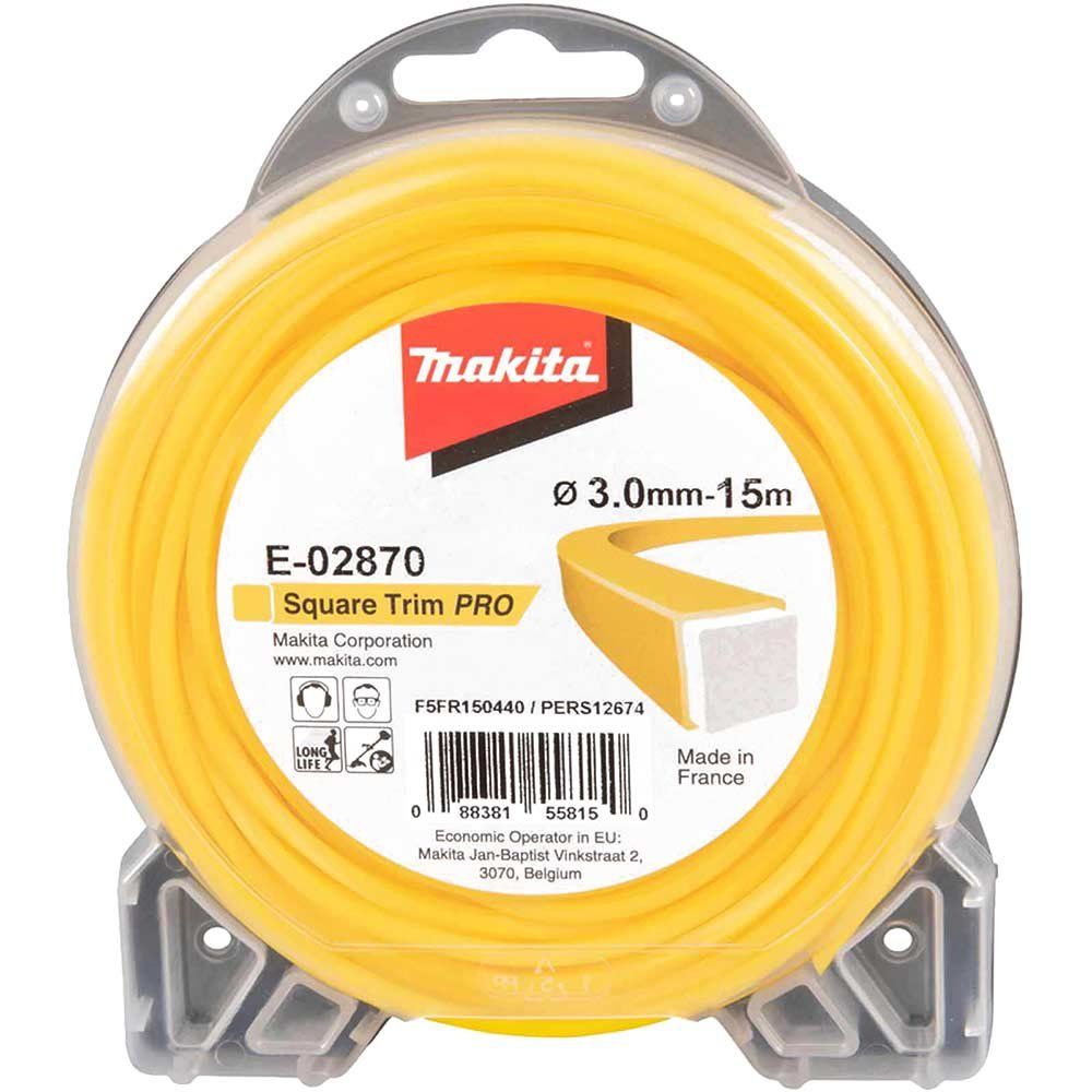 Makita Square Trim Pro Yellow Grass Trimmer Line 3mm 15m - Image 1