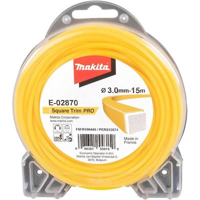 Makita Square Trim Pro Yellow Grass Trimmer Line 3mm 15m