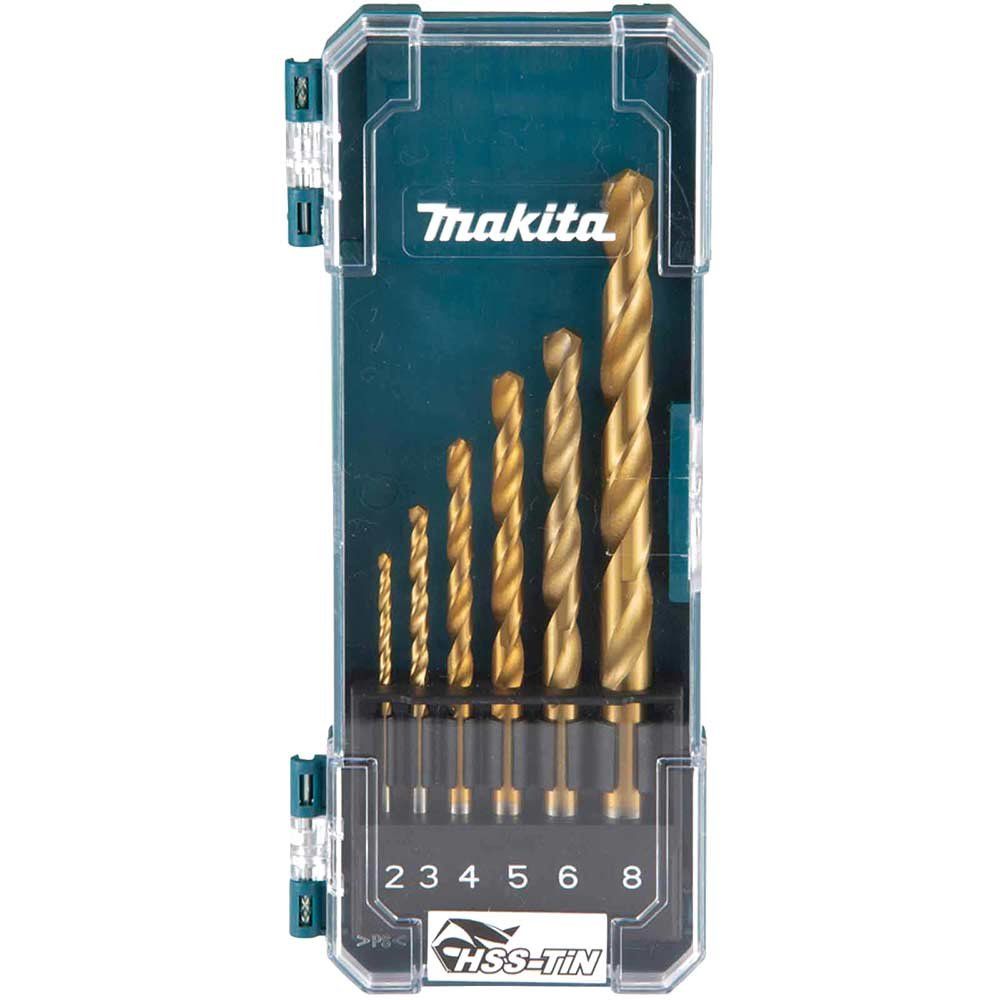 Makita 6 Piece HSS TiN Drill Bit Set - Image 1