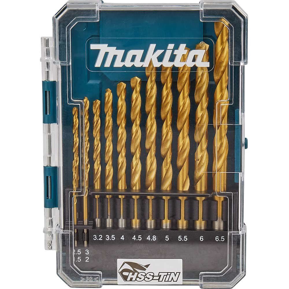 Makita 13 Piece HSS TiN Drill Bit Set - Image 1