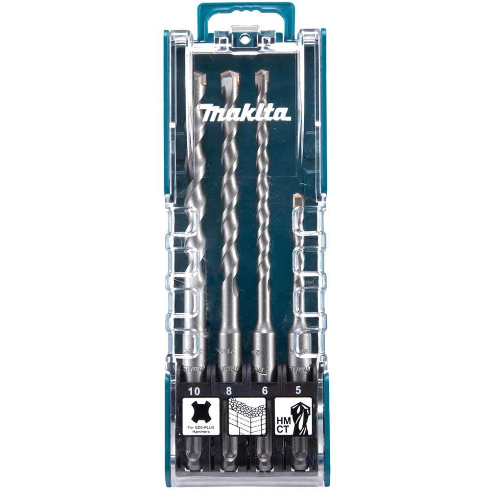 Makita 4 Piece SDS Plus TCT Drill Bit Set - Image 1