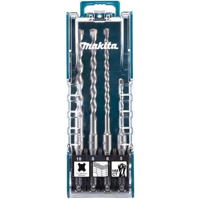 Makita 4 Piece SDS Plus TCT Drill Bit Set