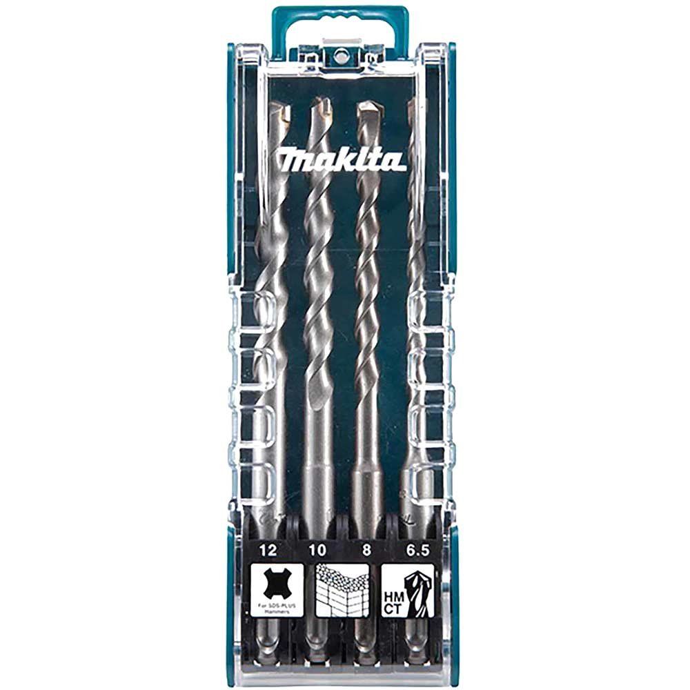 Makita 4 Piece SDS Plus TCT Drill Bit Set - Image 1