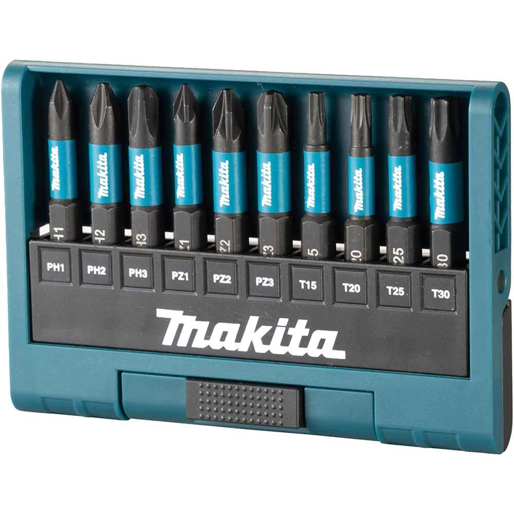 Makita 10 Piece Impact Black Screwdriver Bit Set - Image 1