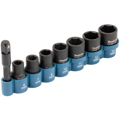 Makita 8 Piece 1/4" Drive Impact Socket Set 1/4"
