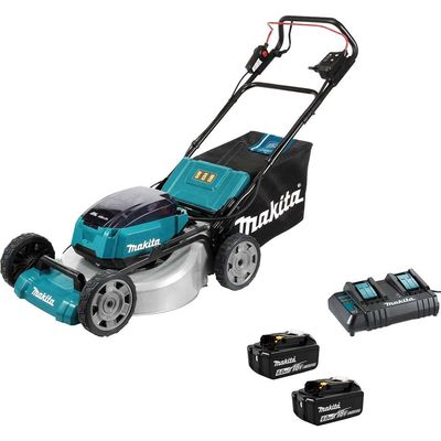 Makita DLM532 Twin 18v LXT Cordless Brushless Lawnmower 530mm 2 x 6ah Li-ion Battery Charger