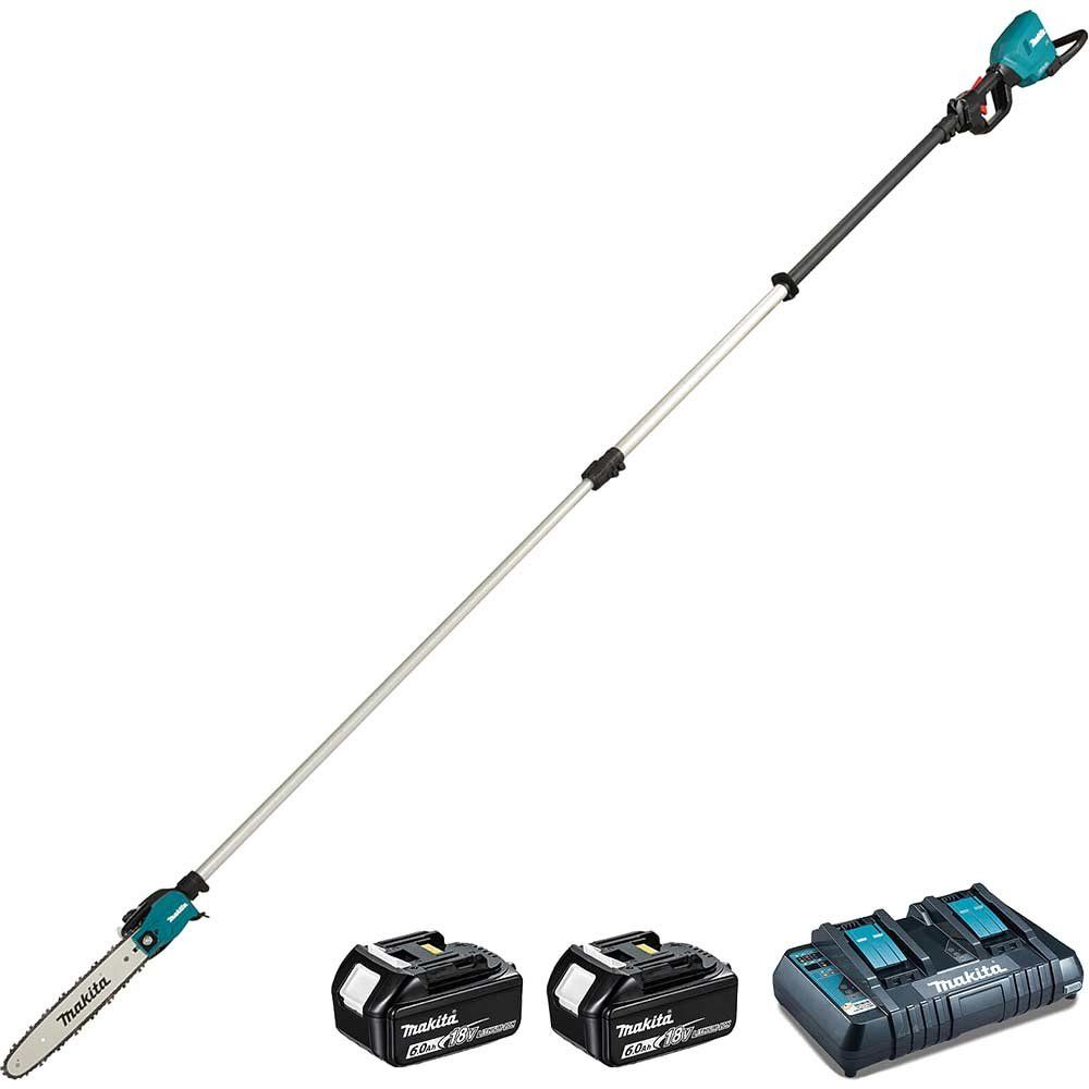 Makita DUA301 Twin 18v LXT Cordless Brushless Telescopic Pole Saw 2 x 6ah Li-ion Battery Charger - Image 1