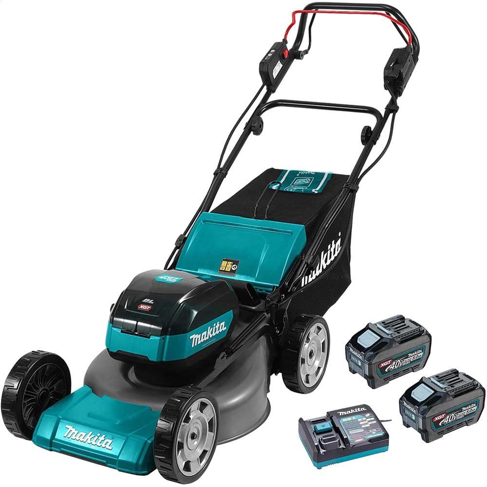 Makita LM001G 40v Max XGT Cordless Brushless Lawnmower 480mm 2 x 5ah Li-ion Battery Charger - Image 1