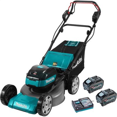 Makita LM001G 40v Max XGT Cordless Brushless Lawnmower 480mm 2 x 5ah Li-ion Battery Charger