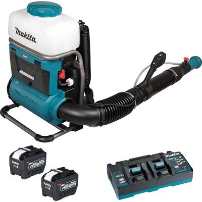 Makita PM001G 40v XGT Cordless Brushless Backpack Mist Blower 2 x 8ah Li-ion Battery Charger