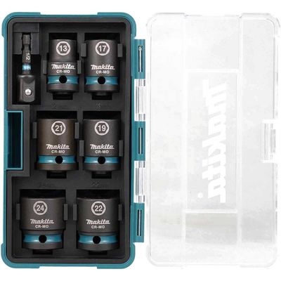 Makita 7 Piece 1/2" Drive Hexagon Impact Socket Set 1/2"
