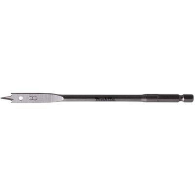 Makita 1/4" Hex Shank Flat Wood Drill Bit 8mm 150mm Pack of 1