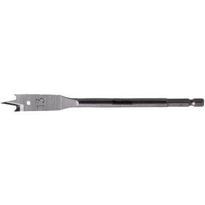 Makita 1/4" Hex Shank Flat Wood Drill Bit 13mm 150mm Pack of 1