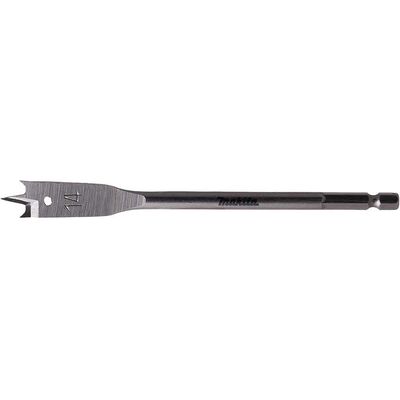 Makita 1/4" Hex Shank Flat Wood Drill Bit 14mm 150mm Pack of 1