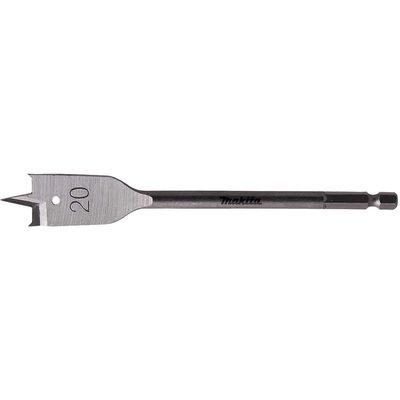 Makita 1/4" Hex Shank Flat Wood Drill Bit 20mm 150mm Pack of 1