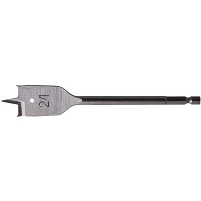 Makita 1/4" Hex Shank Flat Wood Drill Bit 24mm 150mm Pack of 1