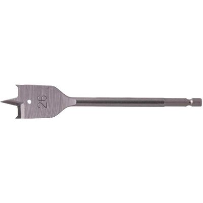 Makita 1/4" Hex Shank Flat Wood Drill Bit 26mm 150mm Pack of 1
