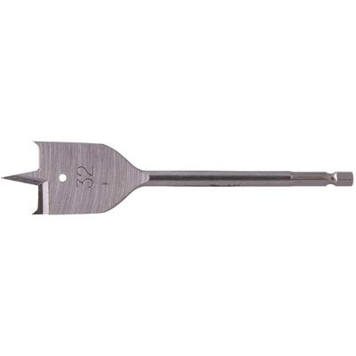 Makita 1/4" Hex Shank Flat Wood Drill Bit 32mm 150mm Pack of 1