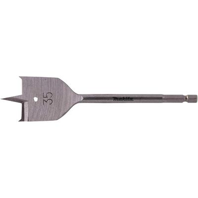 Makita 1/4" Hex Shank Flat Wood Drill Bit 35mm 150mm Pack of 1