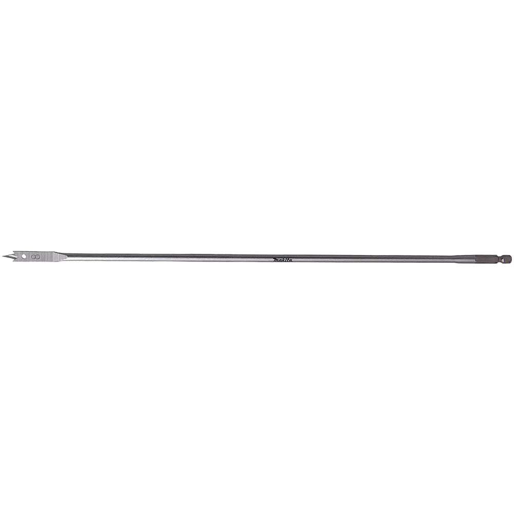 Makita 1/4" Hex Shank Flat Wood Drill Bit 8mm 400mm Pack of 1 - Image 1
