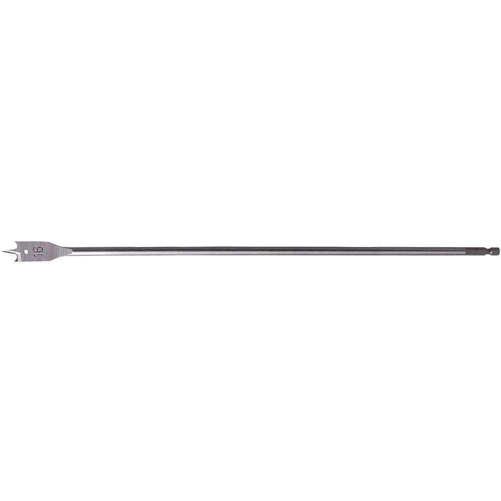 Makita 1/4" Hex Shank Flat Wood Drill Bit 16mm 400mm Pack of 1 - Image 1