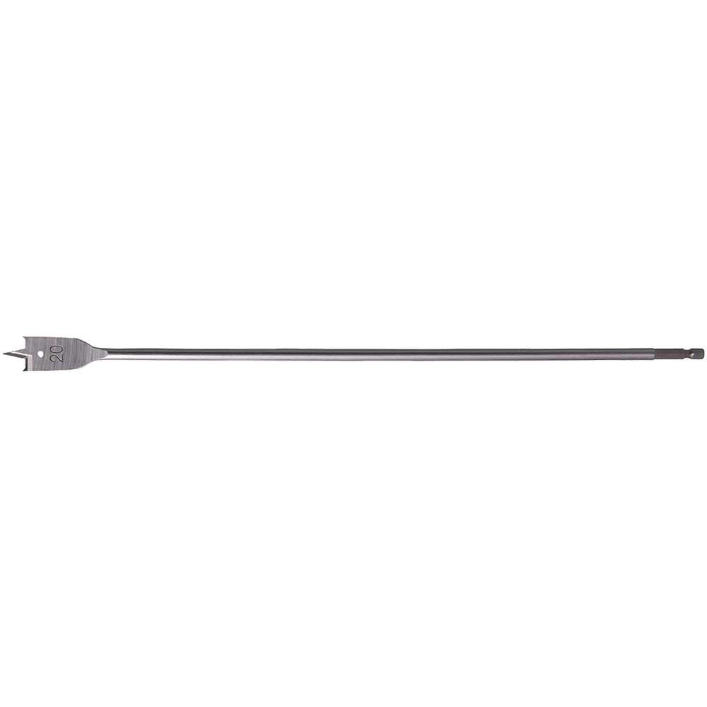 Makita 1/4" Hex Shank Flat Wood Drill Bit 20mm 400mm Pack of 1 - Image 1
