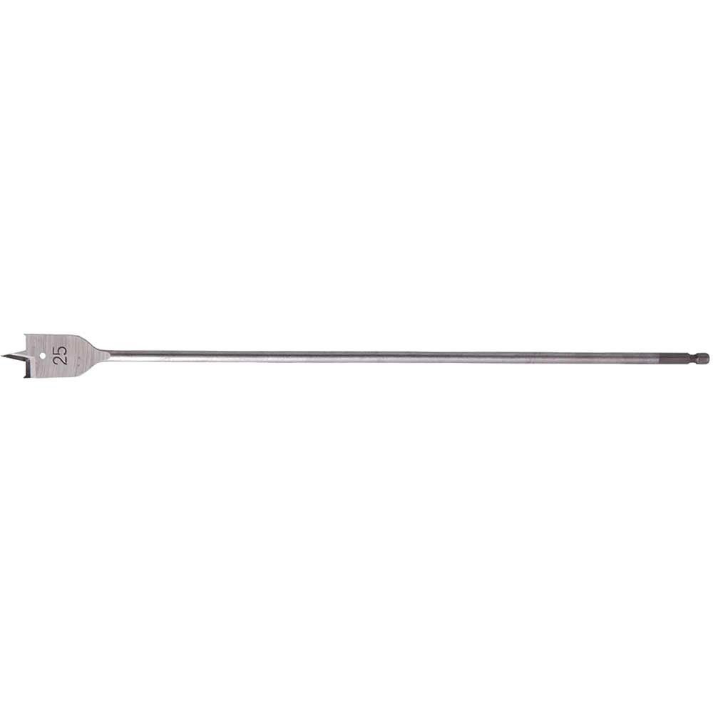 Makita 1/4" Hex Shank Flat Wood Drill Bit 25mm 400mm Pack of 1 - Image 1