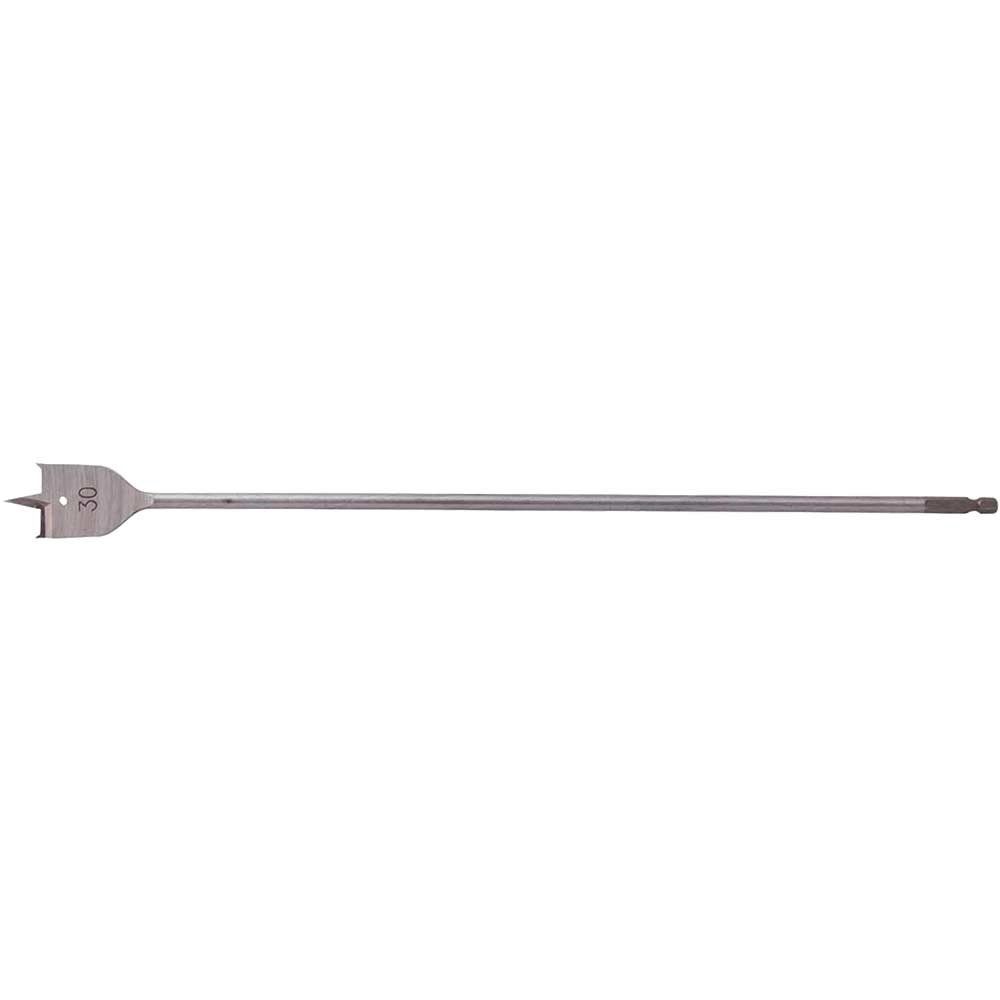 Makita 1/4" Hex Shank Flat Wood Drill Bit 30mm 400mm Pack of 1 - Image 1