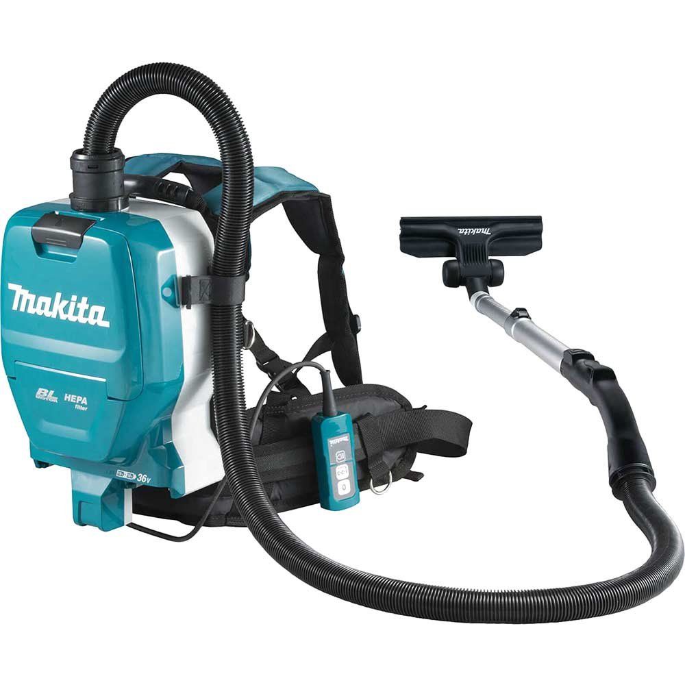 Makita DVC261 Twin 18v LXT Cordless Brushless Backpack Vacuum Cleaner No Batteries No Battery Charger - Image 1