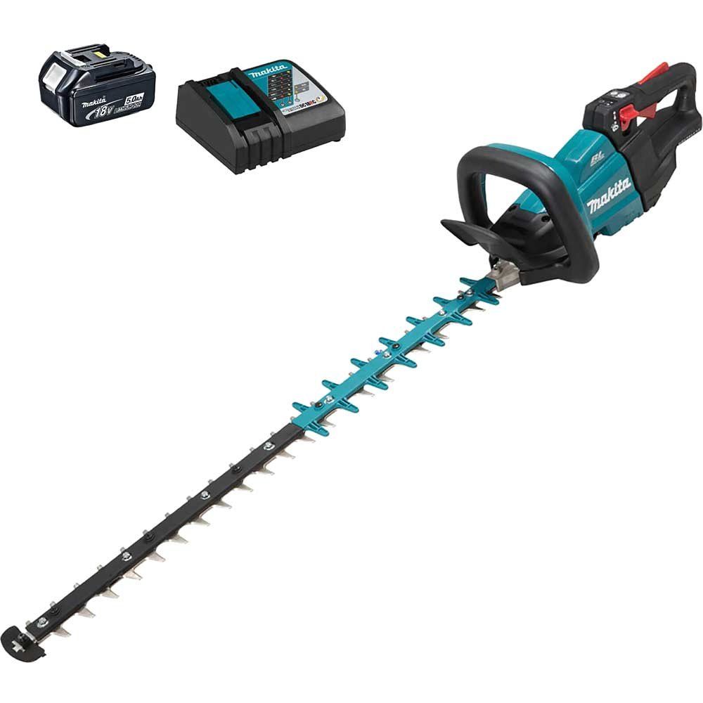 Makita DUH751 18v LXT Cordless Brushless Hedge Trimmer 750mm 1 x 5ah Li-ion Battery Charger - Image 1