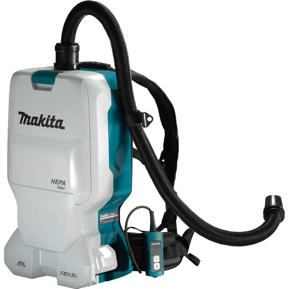 Makita DVC665 Twin 18v LXT Cordless Backpack Vacuum Cleaner No Batteries No Battery Charger - Image 1
