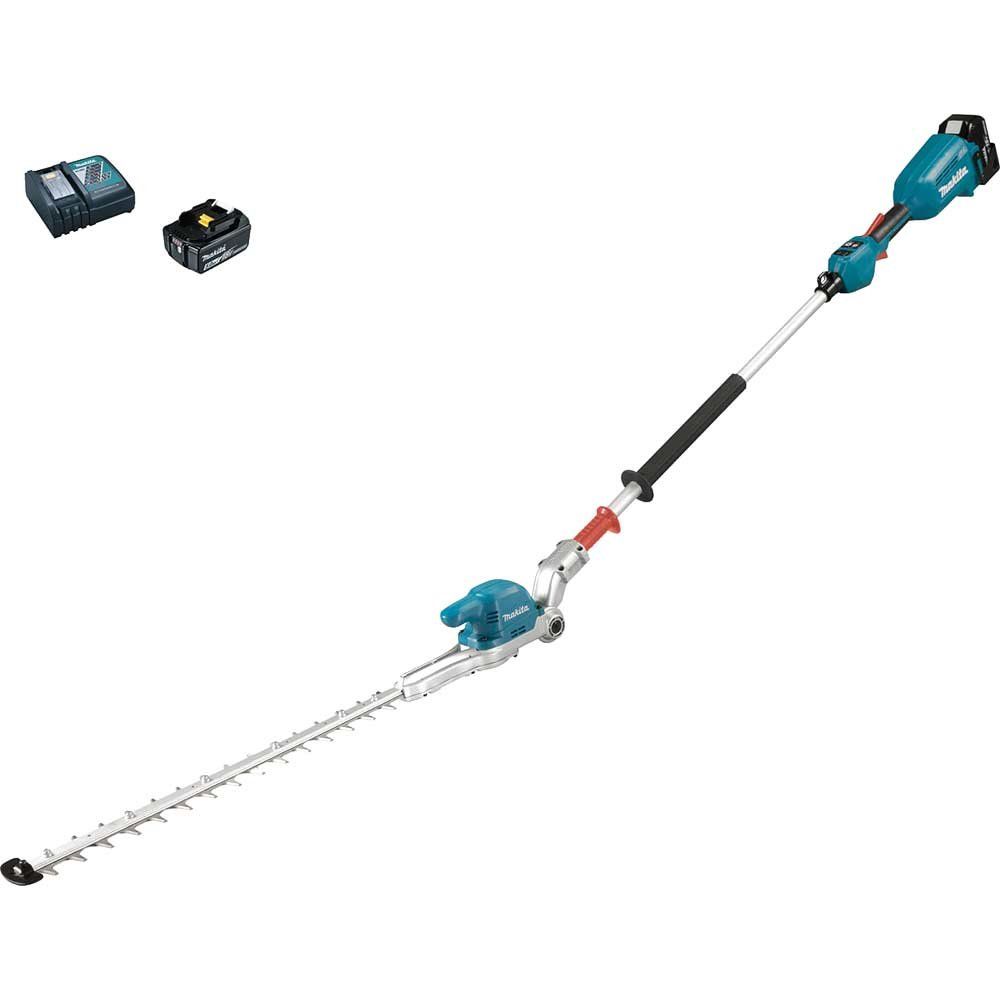 Makita DUN500W 18v LXT Cordless Pole Hedge Trimmer 500mm 2 x 5ah Li-ion Battery Charger - Image 1