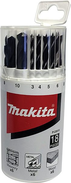 Makita 18 Piece Assorted Drill Bit Bit Set