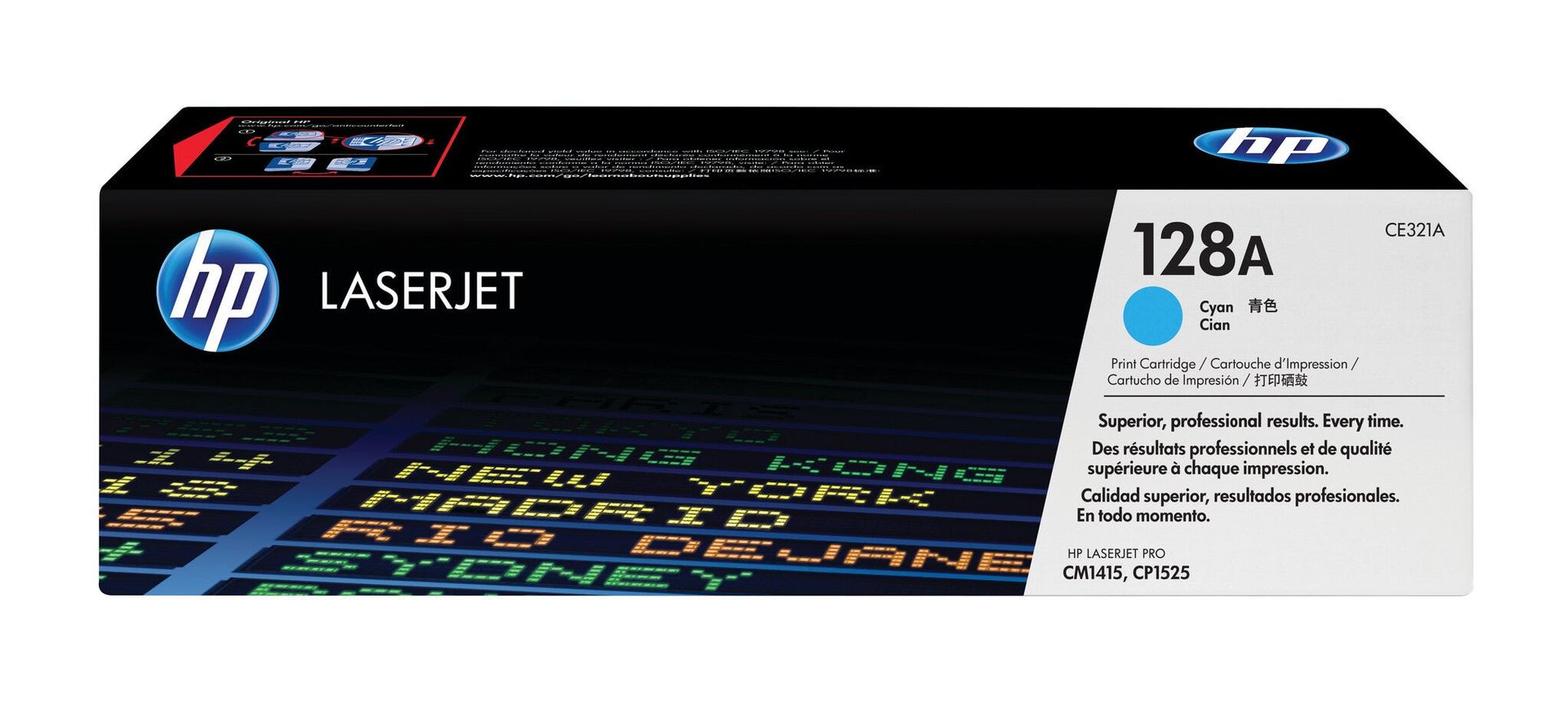 HP 128A Cyan Original LaserJet Toner Cartridge - Image 1