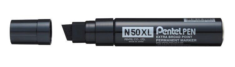 Pentel N50XL permanent marker Chisel tip Black 6 pc(s) - Image 1