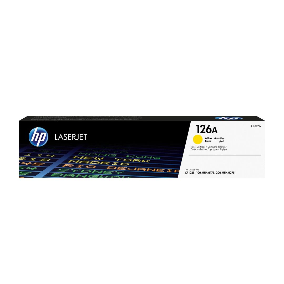 HP 126A Yellow Original LaserJet Toner Cartridge - Image 1