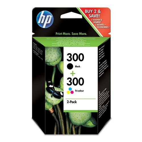 HP 300 2-pack Black/Tri-color Original Ink Cartridges - Image 1