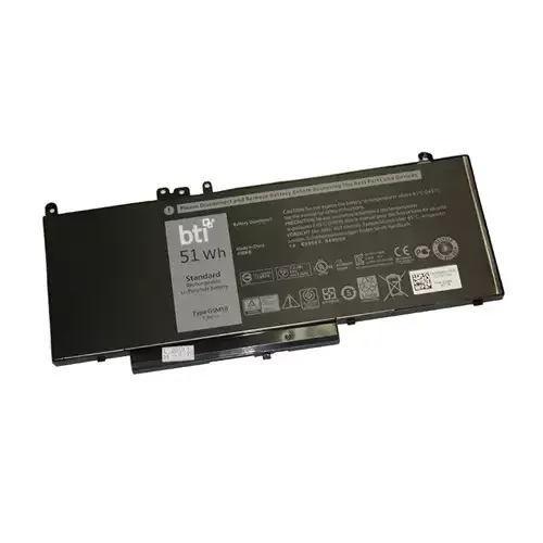 BTI Replacement Battery for Latitude E5450 E5550 replacing OEM part numbers G5M10 0G5M10 8V5GX VMKXM PF59Y 451-BBLK 451-BBLN // 7.4V 6460mAh 51Whr - Image 1