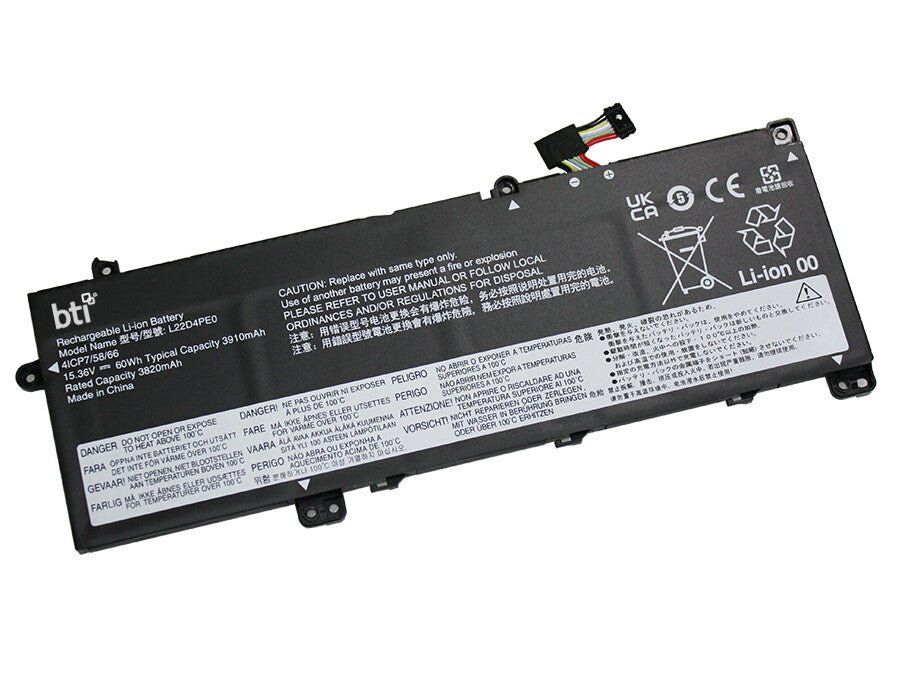 BTI 4 cell L22B4PE0 replacement battery for LENOVO THINKBOOK 14 G6 IRL 14 G6 IRL 21KG 14 G6 IRL 21NQ 14 G6 ABP 14 G6 ABP 21KJ 14 G7 IML 14 G7 IML 21MR - Image 1